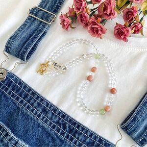Madewell glass and stone beaded necklace.